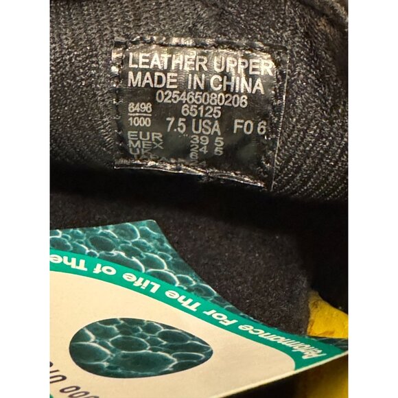 NWOB Safetrax Womens 7.5 Black Leather Slip-On Dress Shoes With PORON Insoles & - Picture 3 of 13